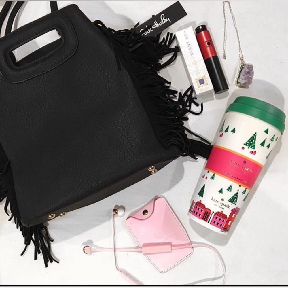 PINK HALEY BLACK HAND BAG